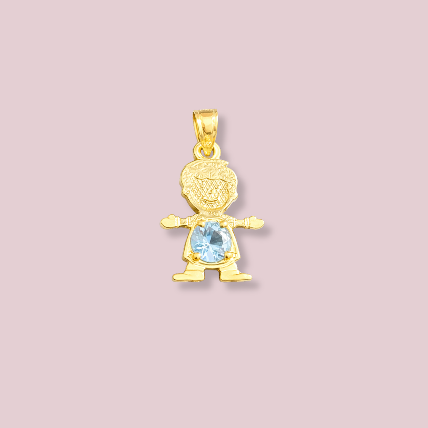10K Solid Gold Boy Pendant