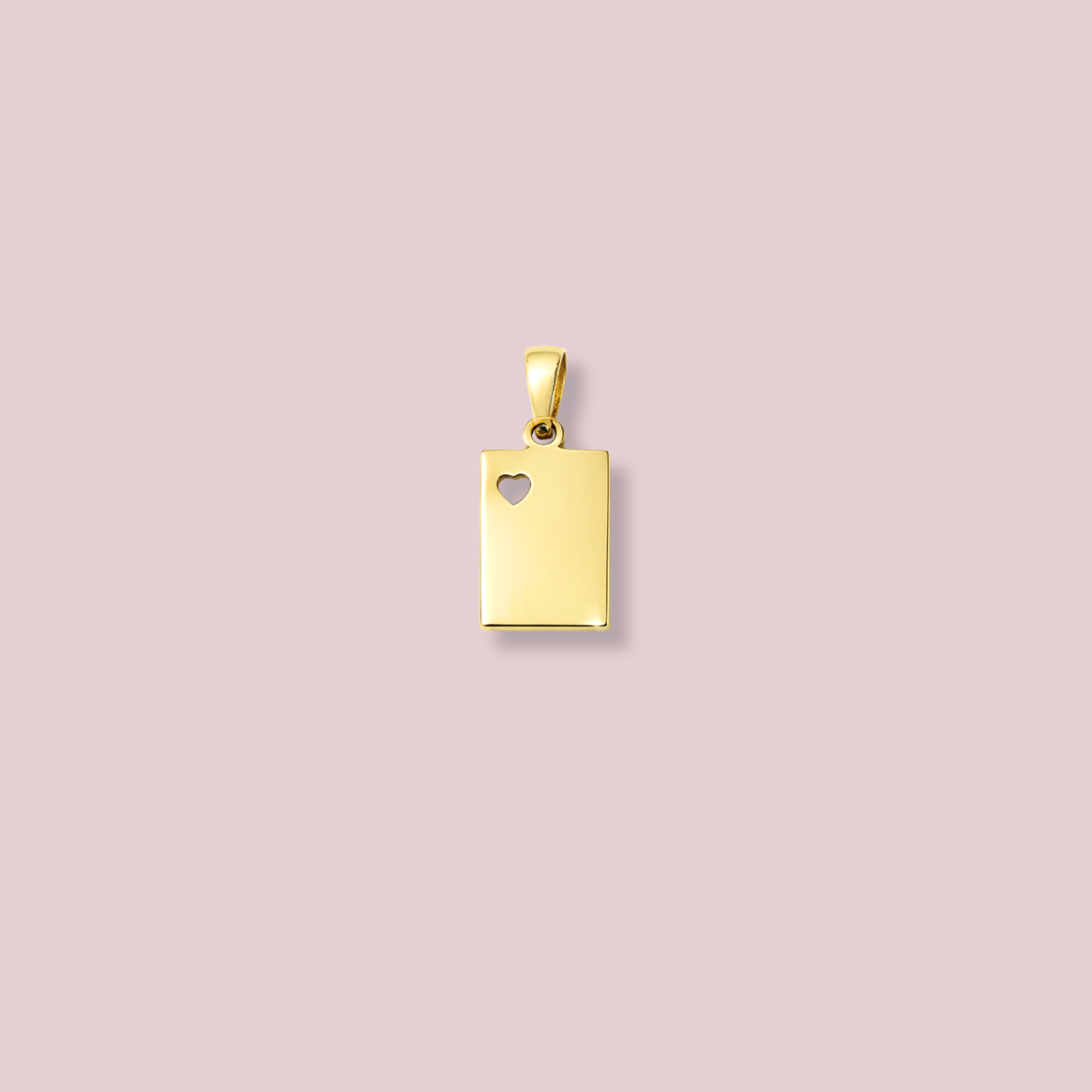 14K Solid Gold Personalized Tag Charm