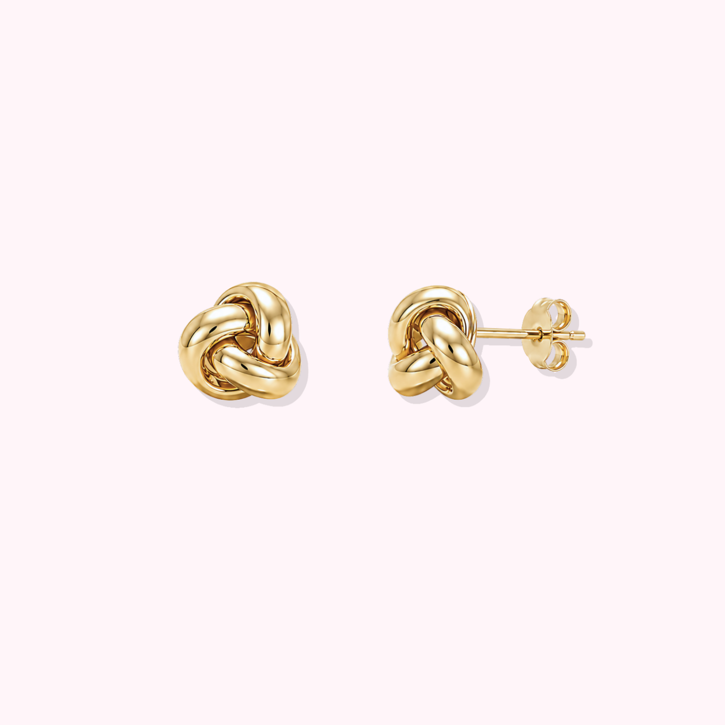 10K Solid Gold Knot Earrings