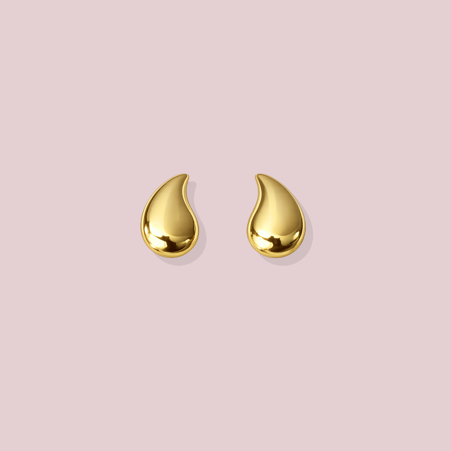 14K Solid Gold Mini Drop Earrings
