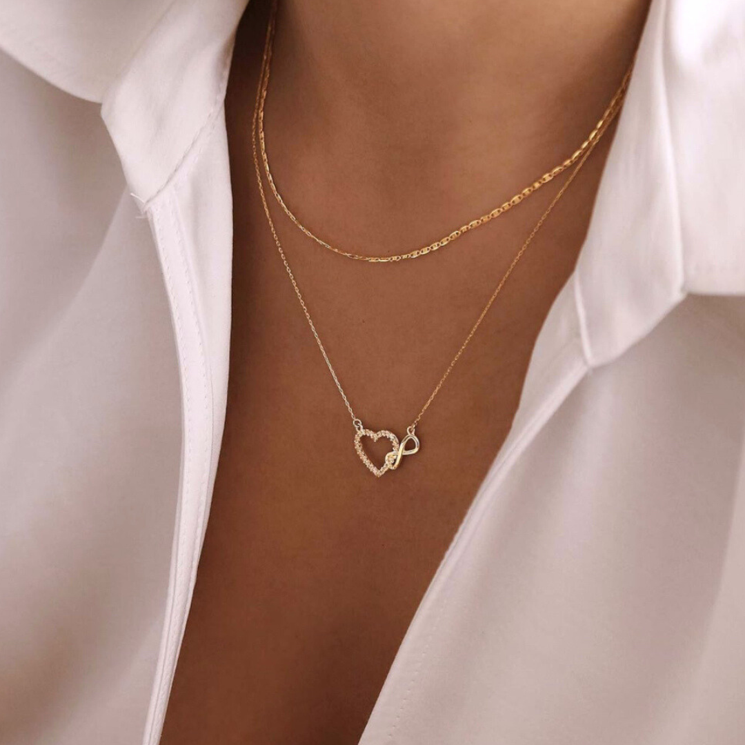 14k Solid Gold Infinity Love