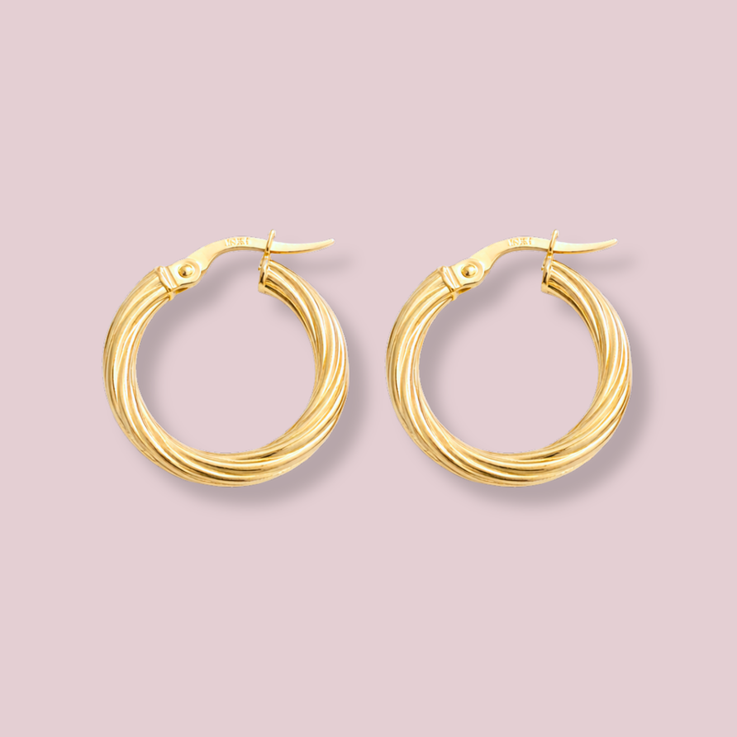 10K Gold Thick Torsal Hoop Earrings (20mm)