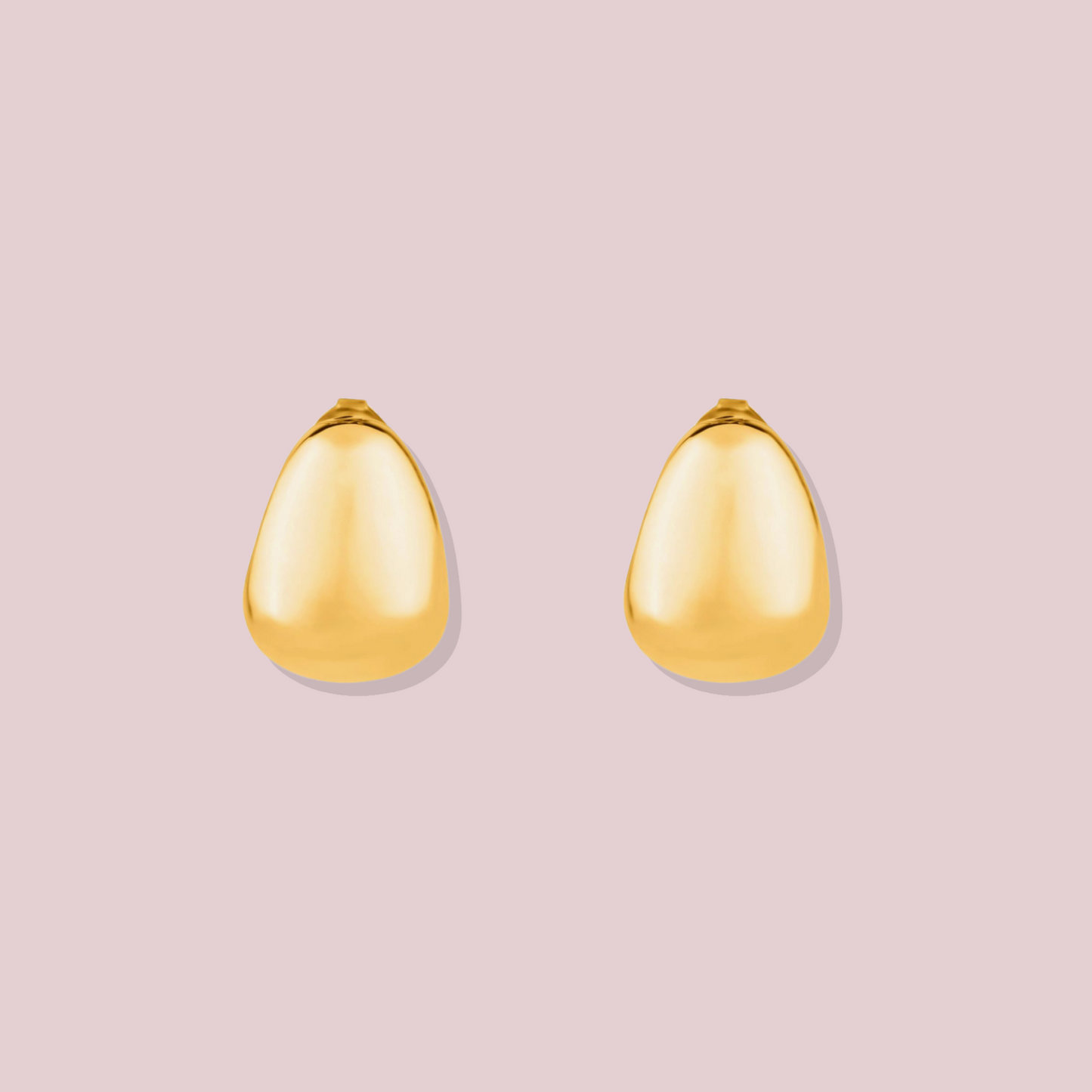 14k Solid Gold Mini Drop Post Earrings