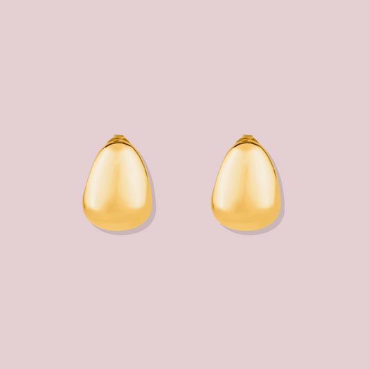 14k Solid Gold Mini Drop Post Earrings