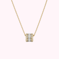 14K Solid Gold Two Tone Necklace