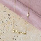 14K Solid Gold Personalized Name Necklace.