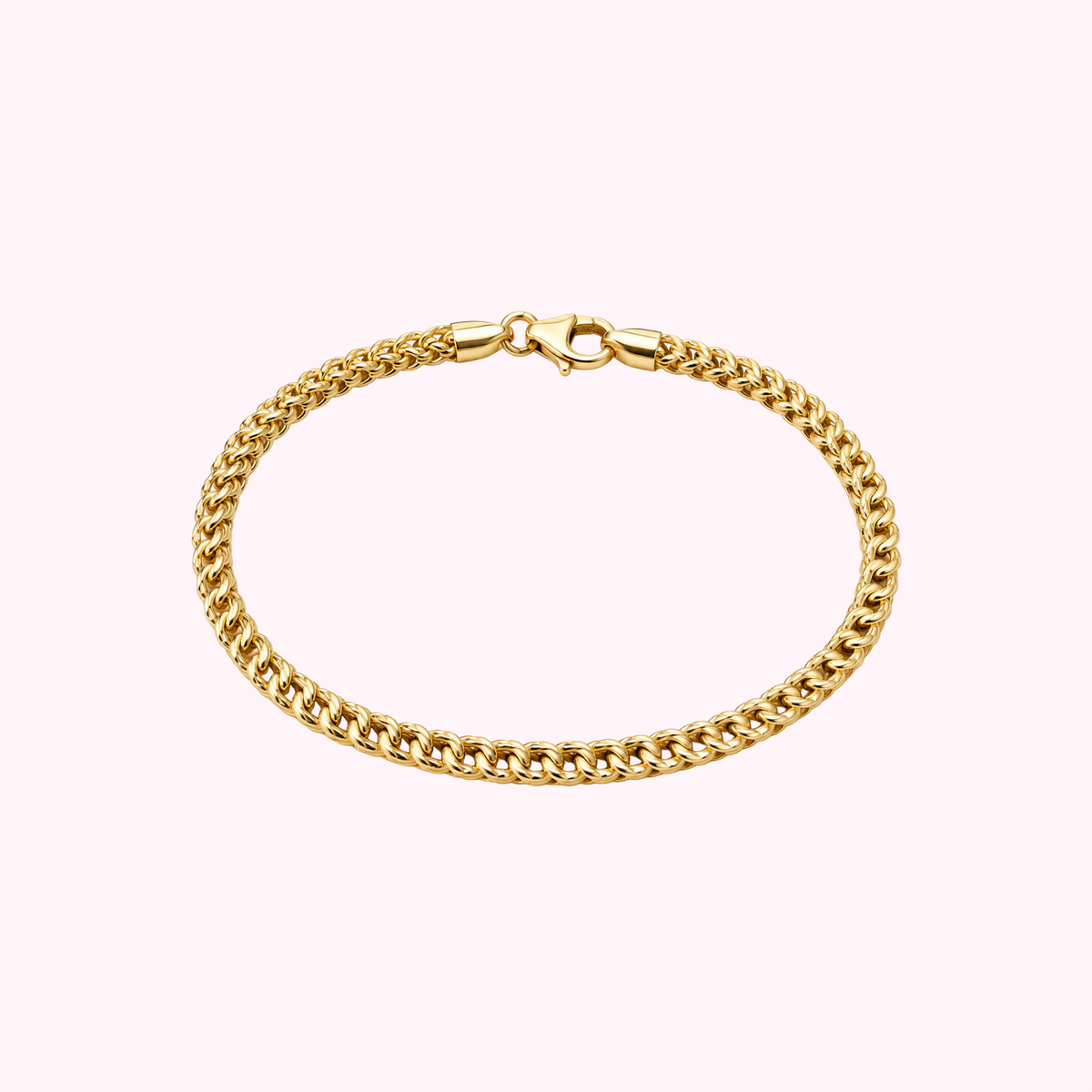 10K Semi Solid Franco Bracelet