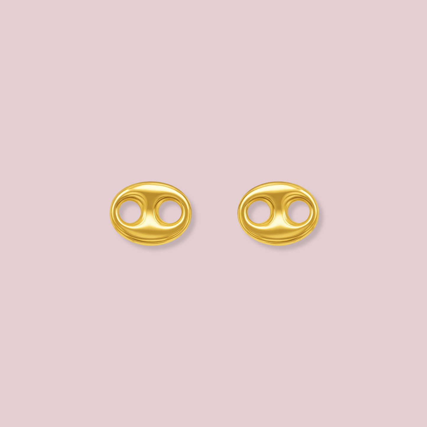 14K Solid Gold Double Hole Earrings