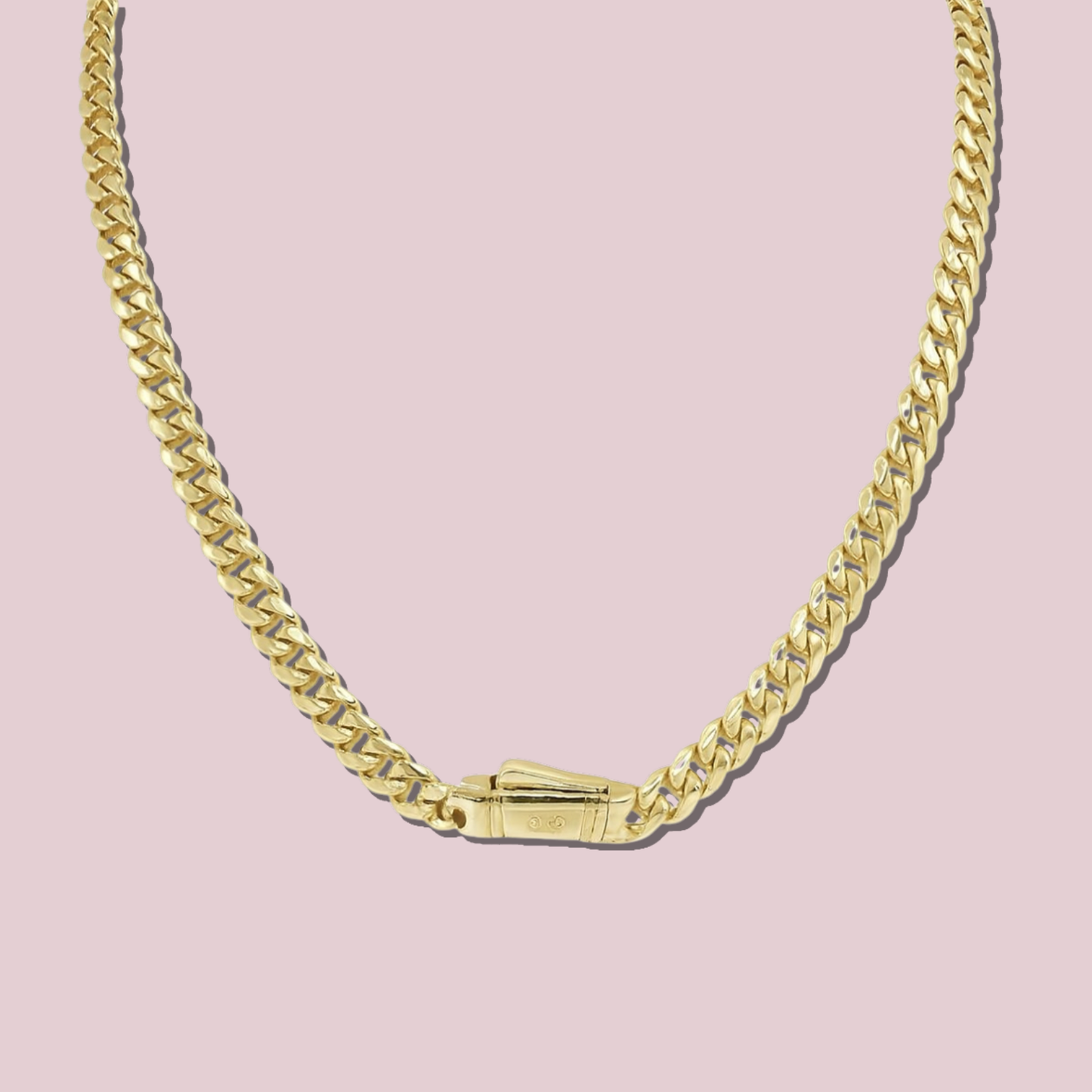 14K Solid Gold Monaco Chain for Men 5.35mm