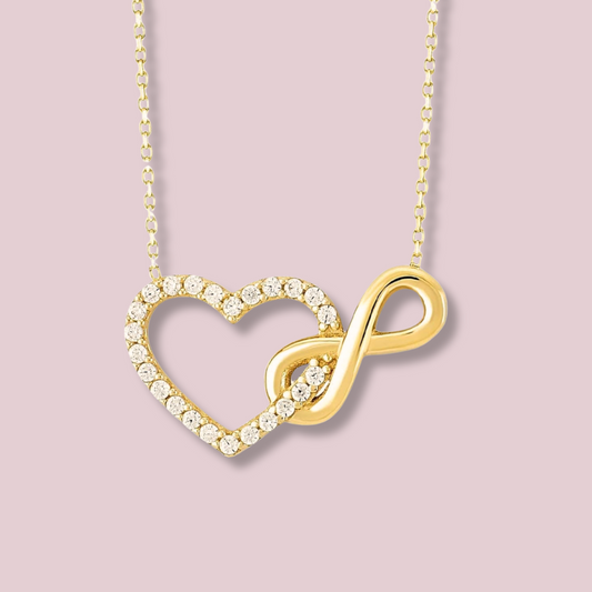 14k Solid Gold Infinity Love