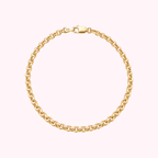 10K Semi Solid Rolo Bracelet 3.5mm