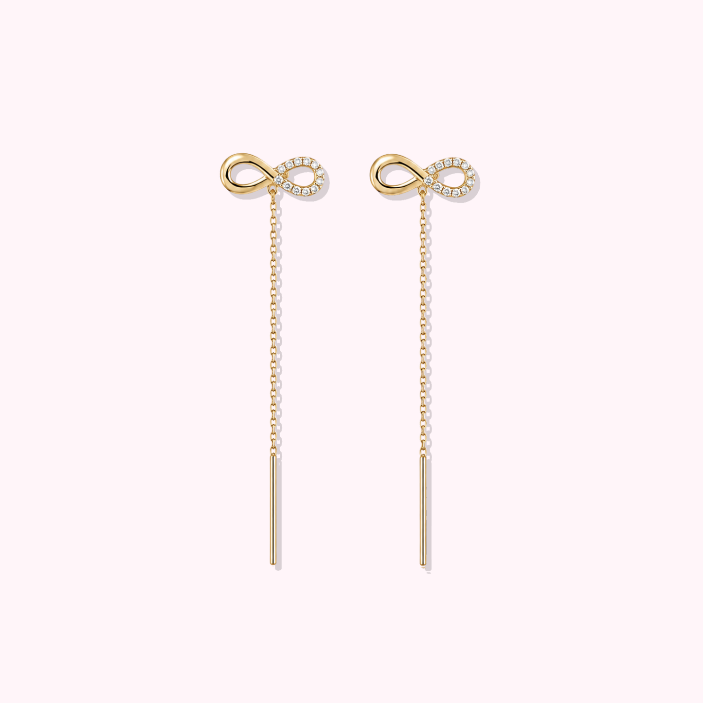 14K Solid Gold Infinity Voladores Earrings