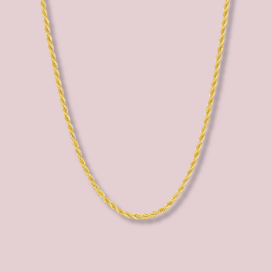 14K Solid Gold Rope Chain 1.8mm