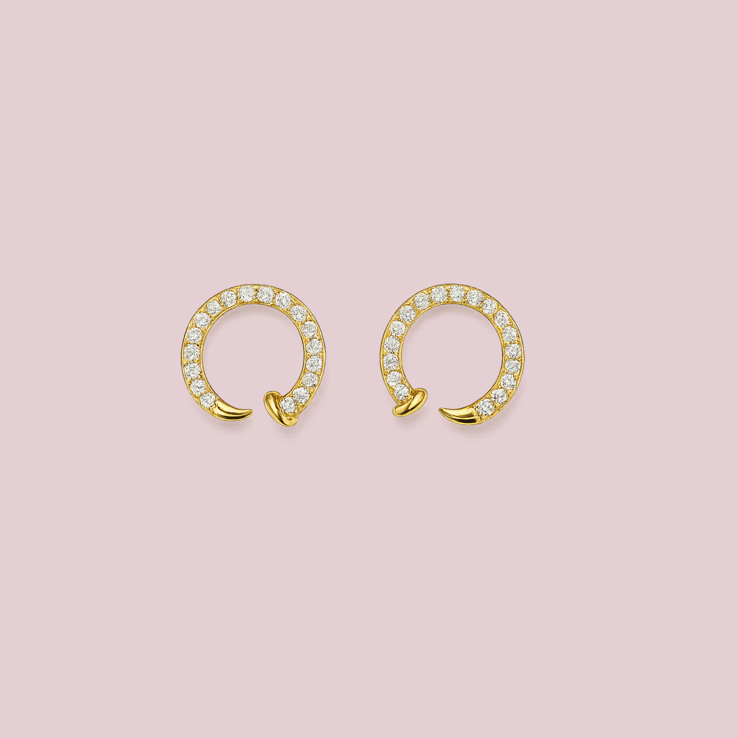 14K Solid Gold Clavo Earrings.