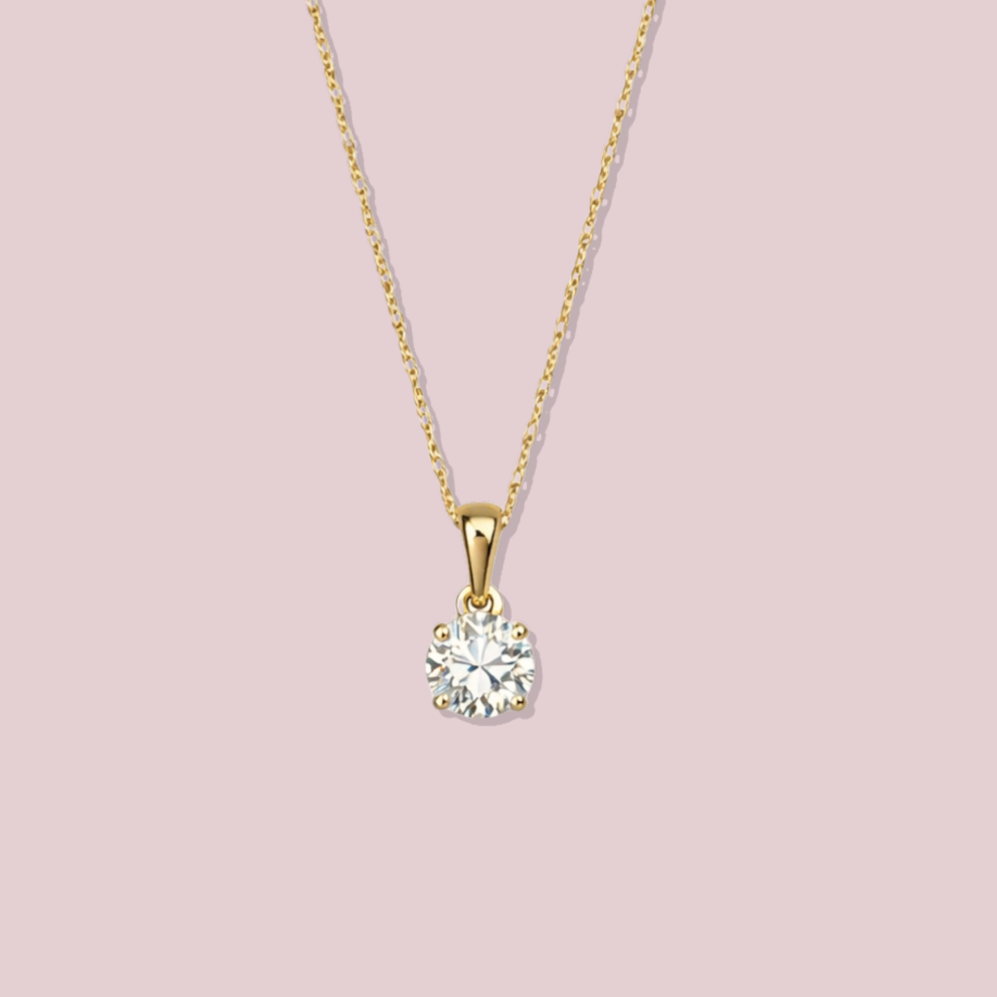 14K Solid Gold Punto de Luz Necklace.