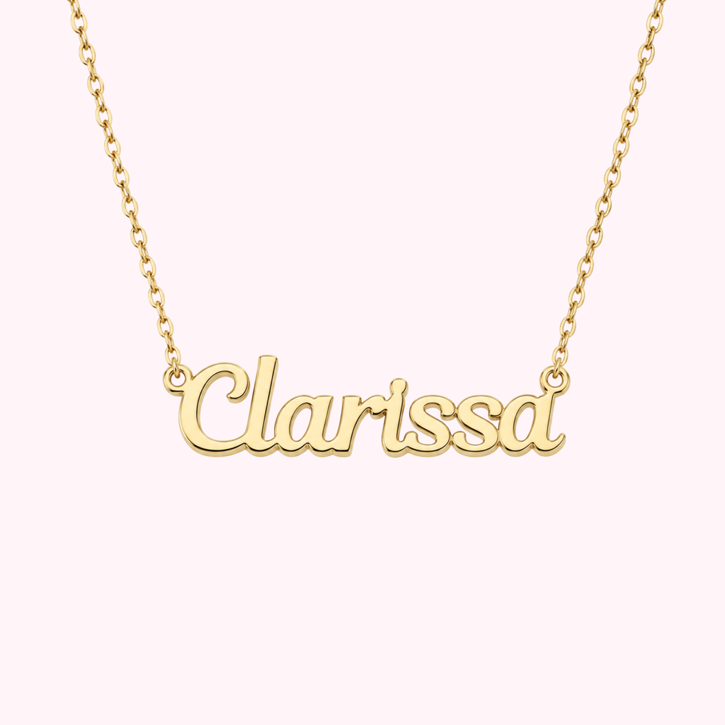 14K Solid Gold Personalized Name Necklace.