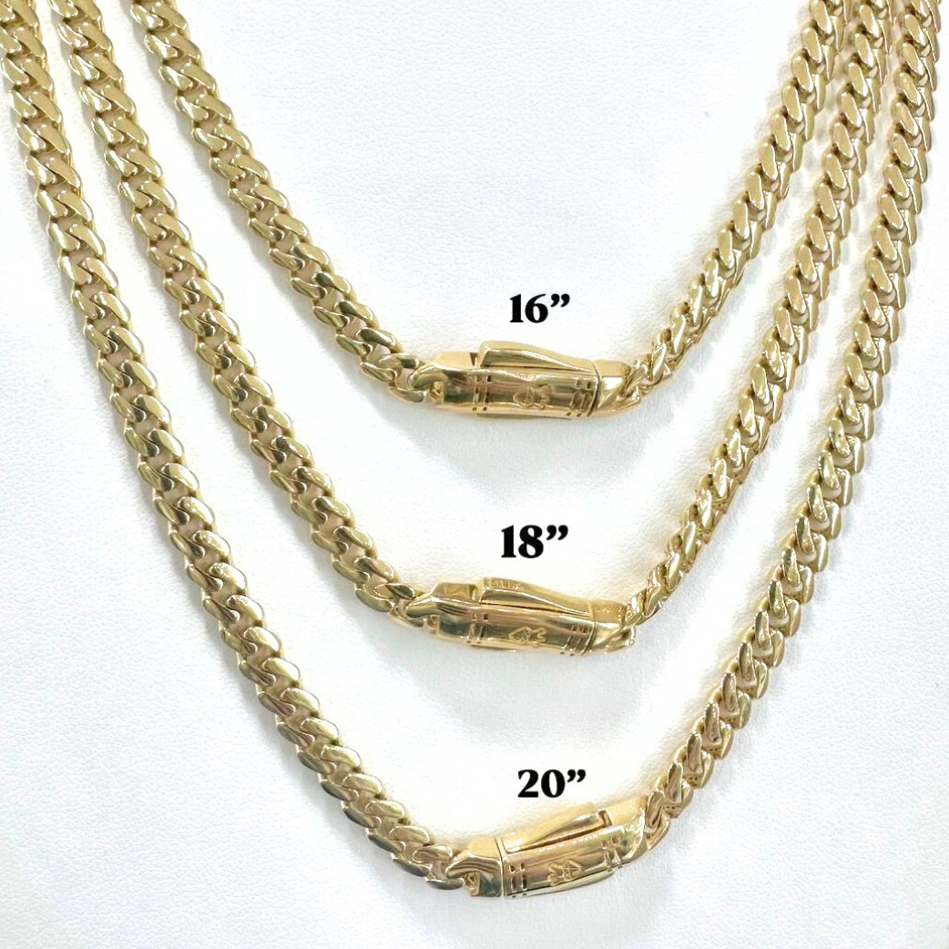 14K Solid Gold Monaco Chain for Men 5.35mm