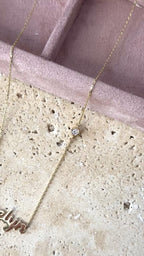 14K Solid Gold Personalized Name Necklace.